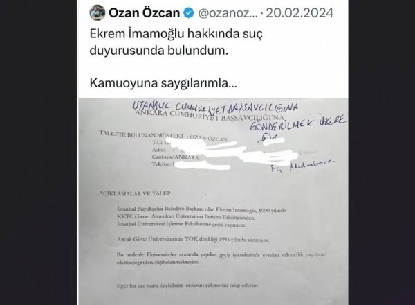Ekrem İmamoğlu’nun diploma skandalını ortaya çıkarmıştı! Ozan Özcan'a tehdit: “Etrafını kolla”